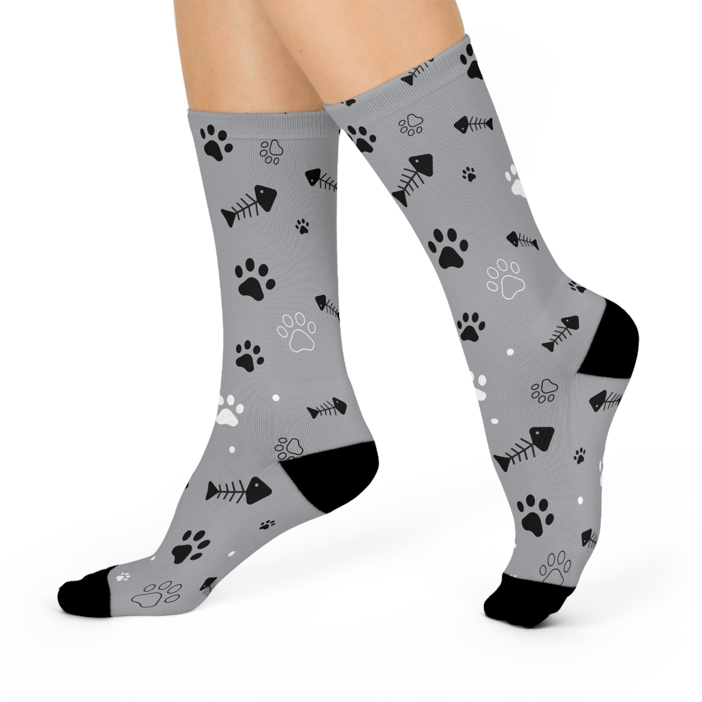 Full Print Cushioned Crew Socks