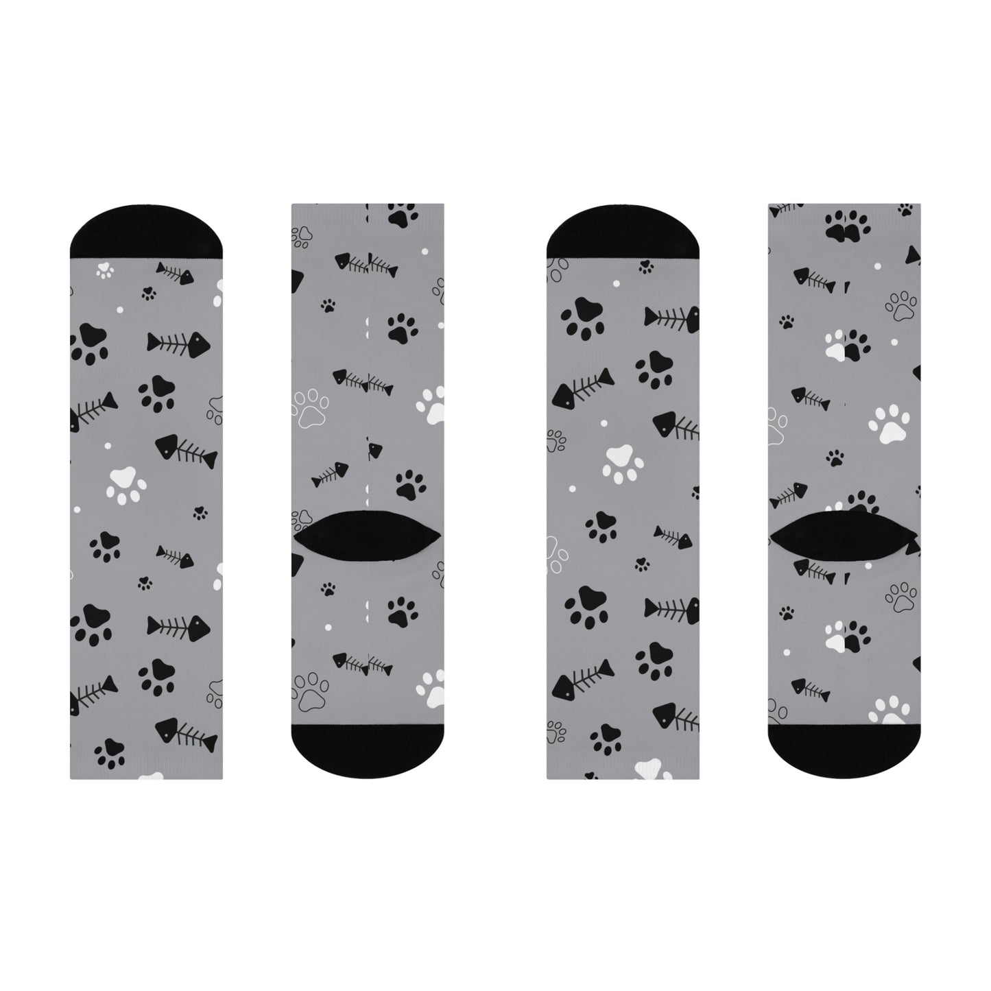 Full Print Cushioned Crew Socks