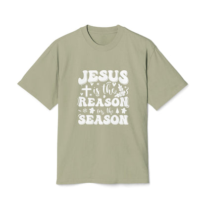 Jesus is the Reason Unisex Heavy Faded Tee, Christian T-Shirt, Holiday Apparel, Faith-Based Gift, Casual Wear