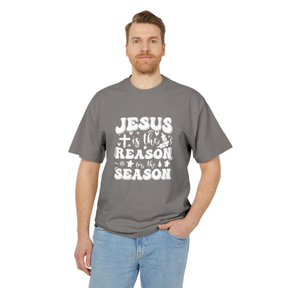 Jesus is the Reason Unisex Heavy Faded Tee, Christian T-Shirt, Holiday Apparel, Faith-Based Gift, Casual Wear