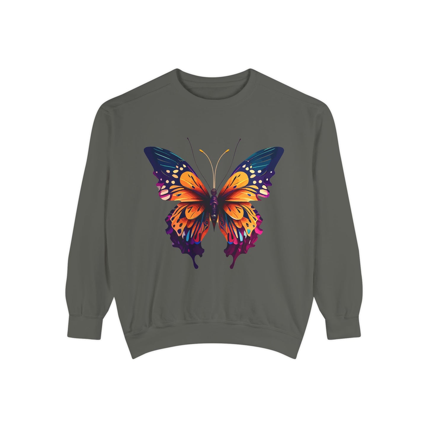 Unisex Garment-Dyed Butterfly Sweatshirt