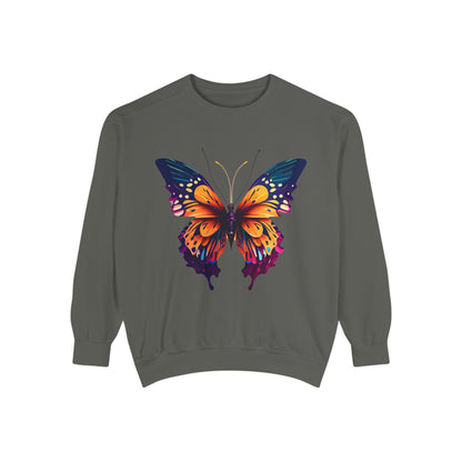 Unisex Garment-Dyed Butterfly Sweatshirt