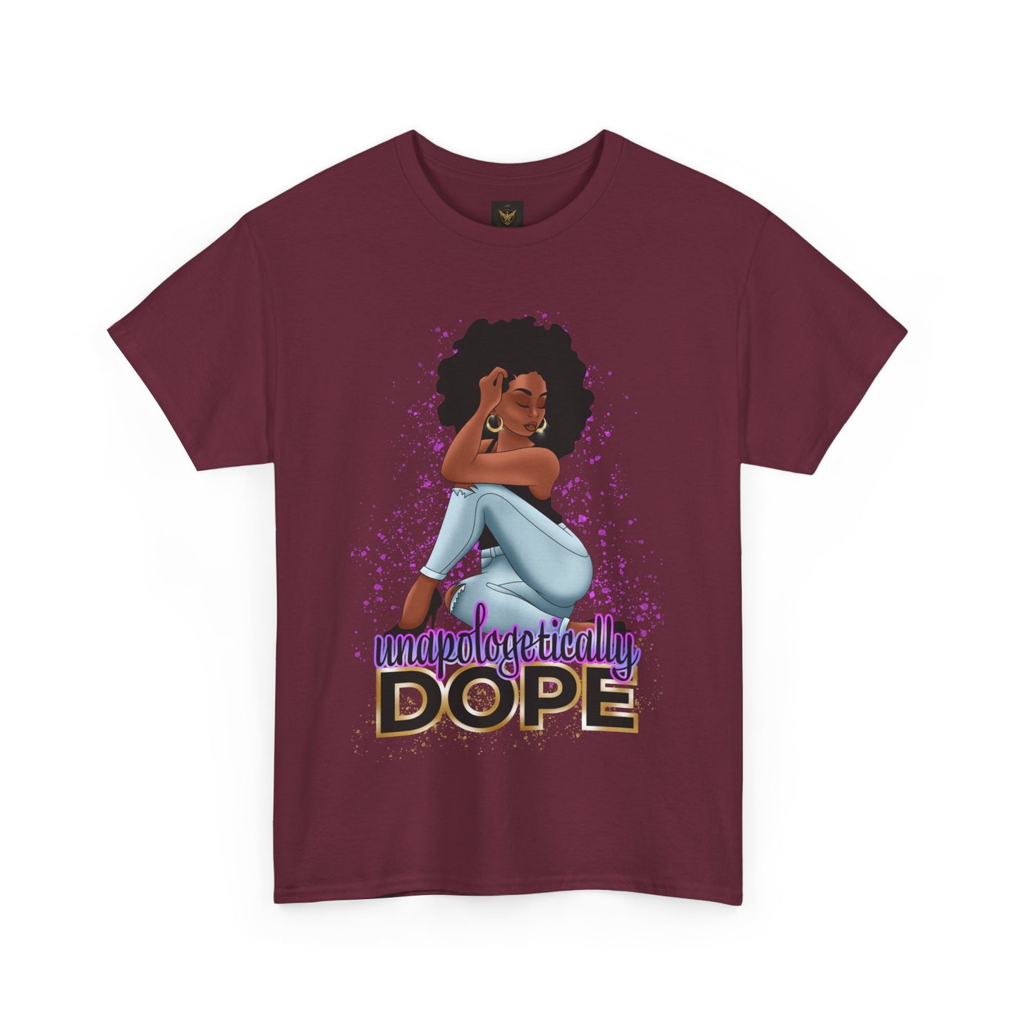 Unisex Heavy Cotton Tee With Dope Design T-Shirt