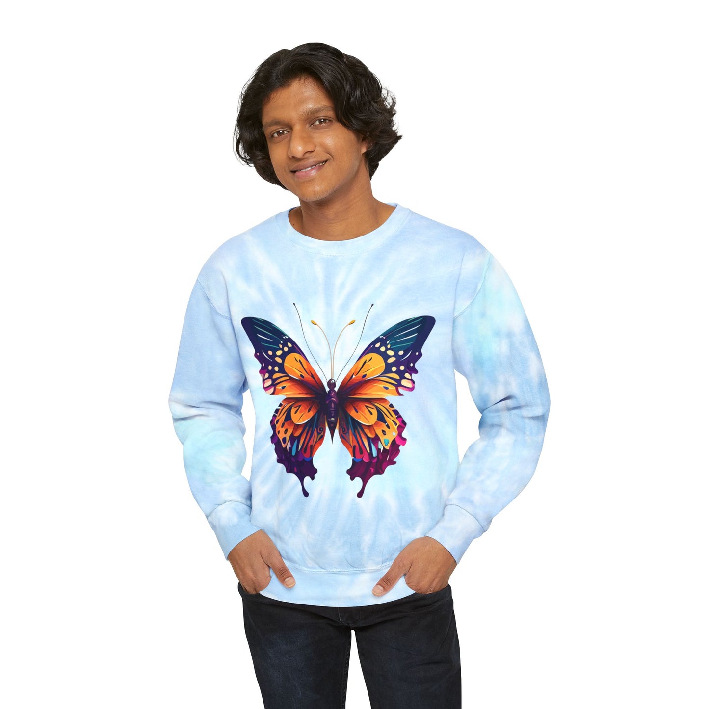 Unisex Tie-Dye Sweatshirt With Unapologetically Dope Design