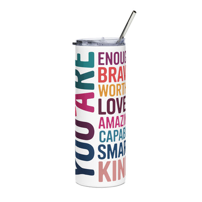 Inspirational Stainless Steel Tumbler | 20oz Motivational Travel Mug | Perfect Gift for Self-Care, Encouragement, Affirmations, [...]