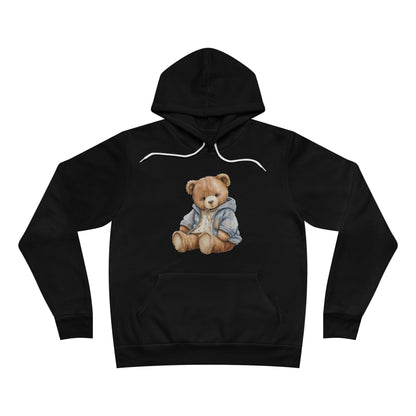 Unisex Teddy Bear Design Pullover Hoodie