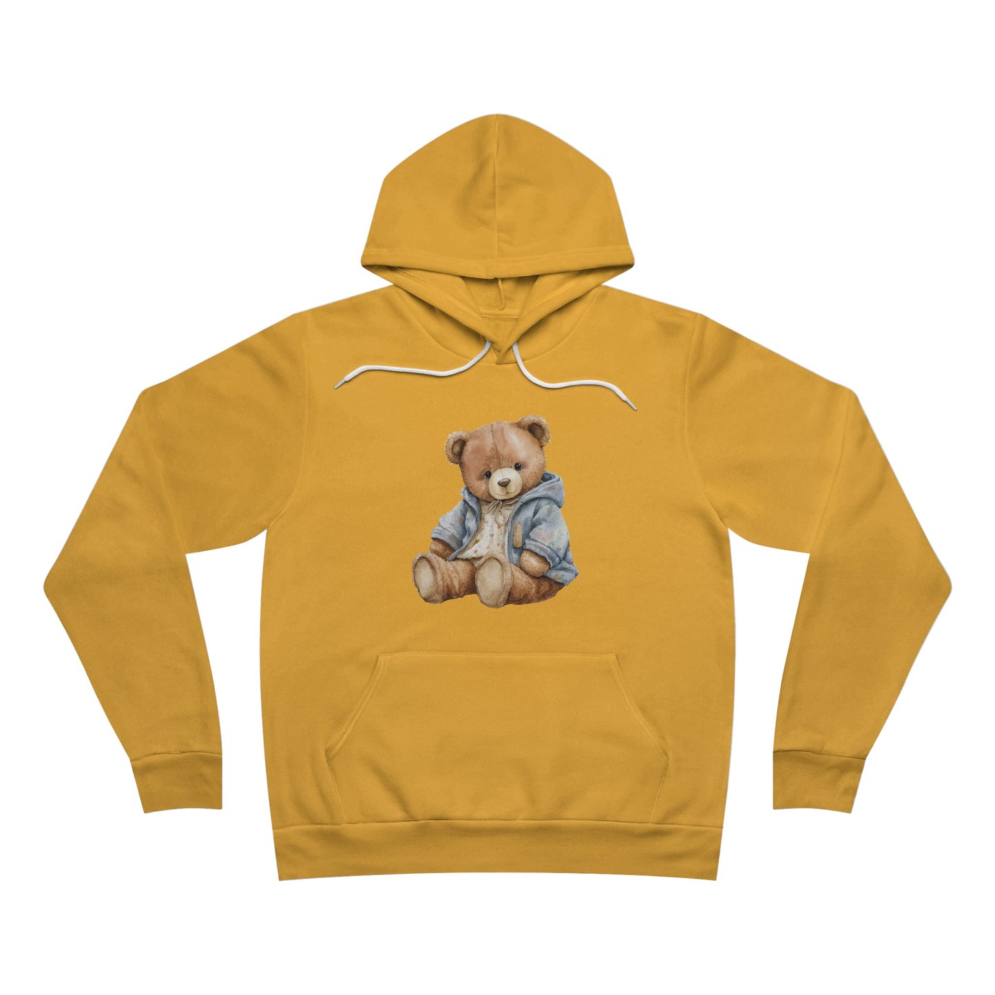 Unisex Teddy Bear Design Pullover Hoodie