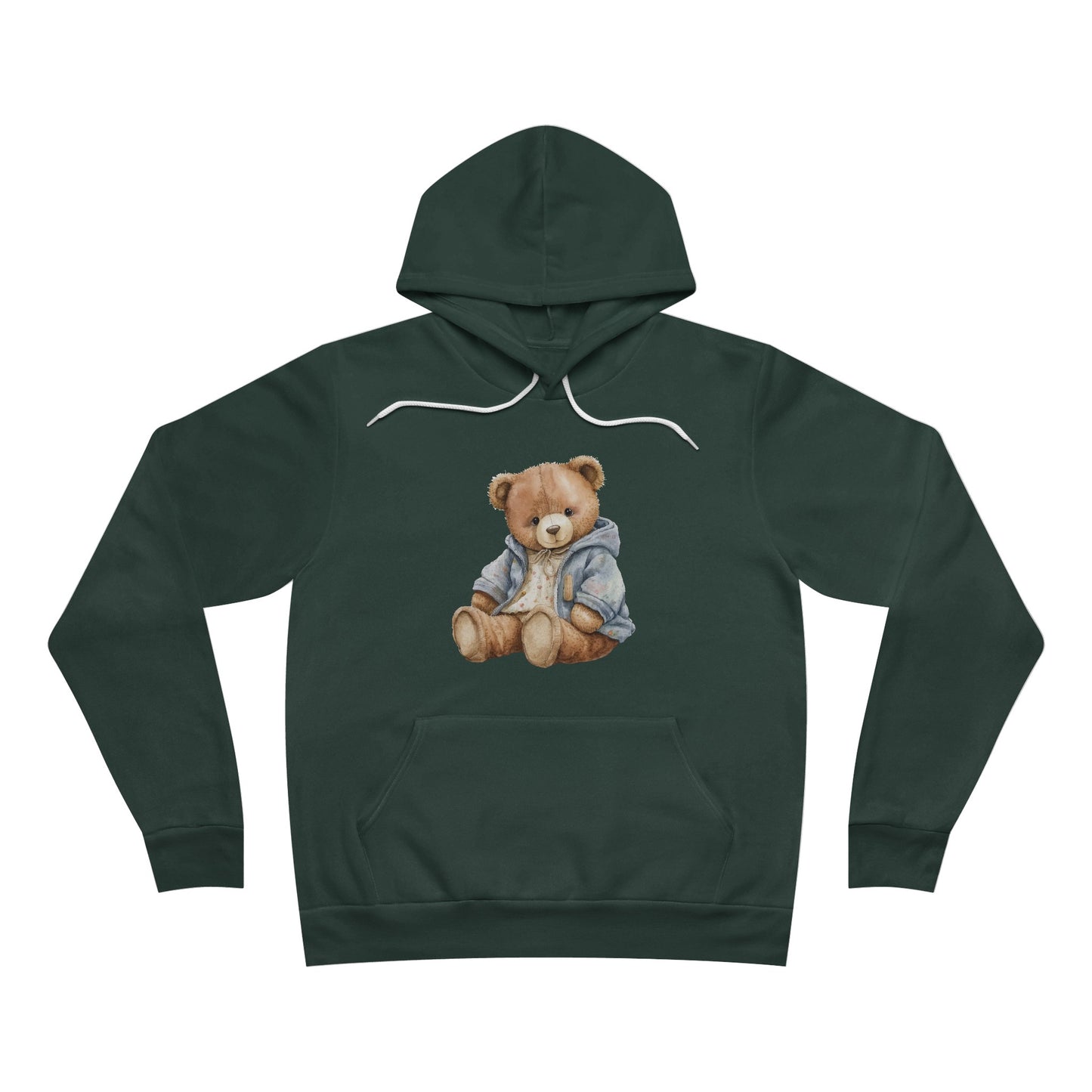 Unisex Teddy Bear Design Pullover Hoodie