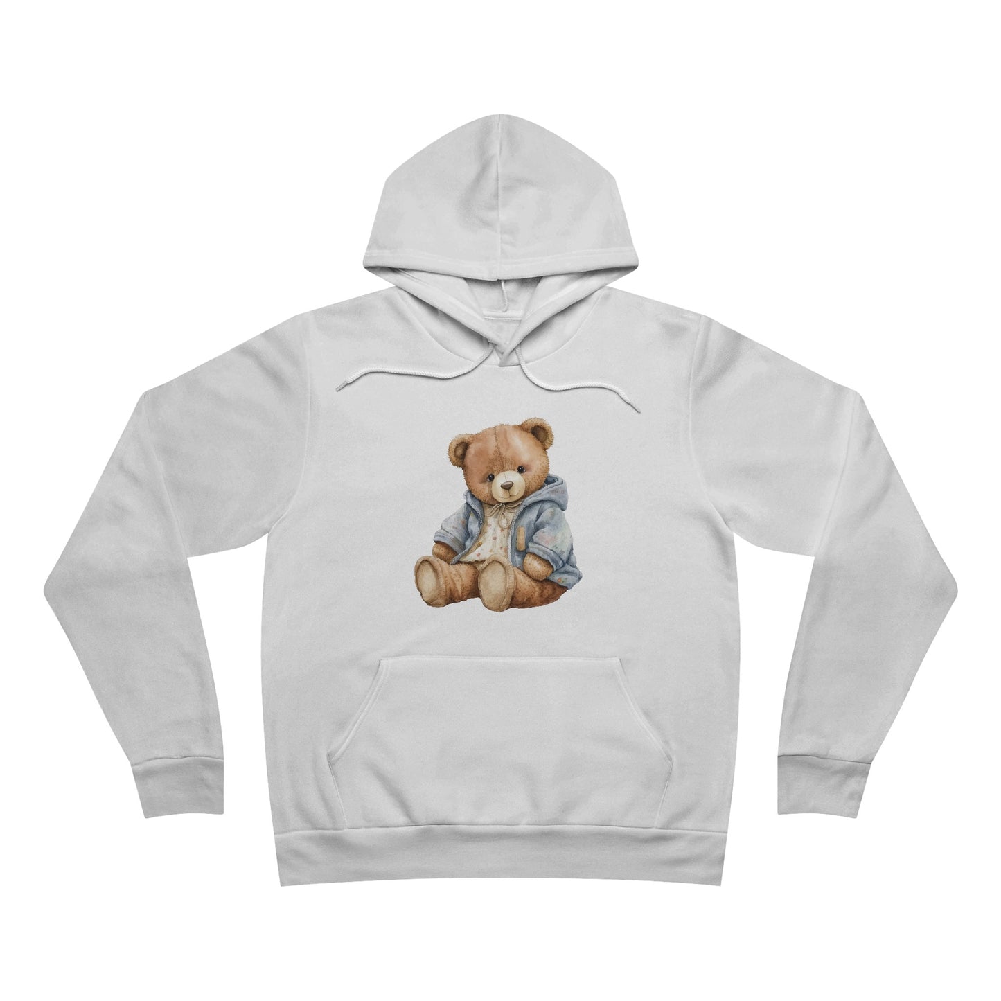 Unisex Teddy Bear Design Pullover Hoodie