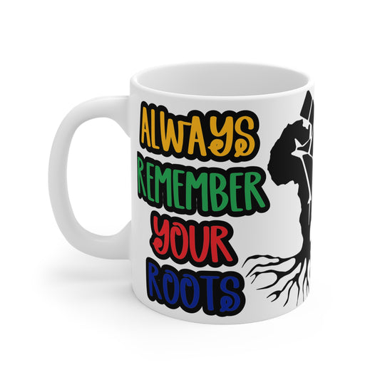 Empowering Roots Mug, Colorful Motivational Coffee Cup, Always Remember Your Roots, Inspirational Gift, Family Heritage Mug, Black [...]