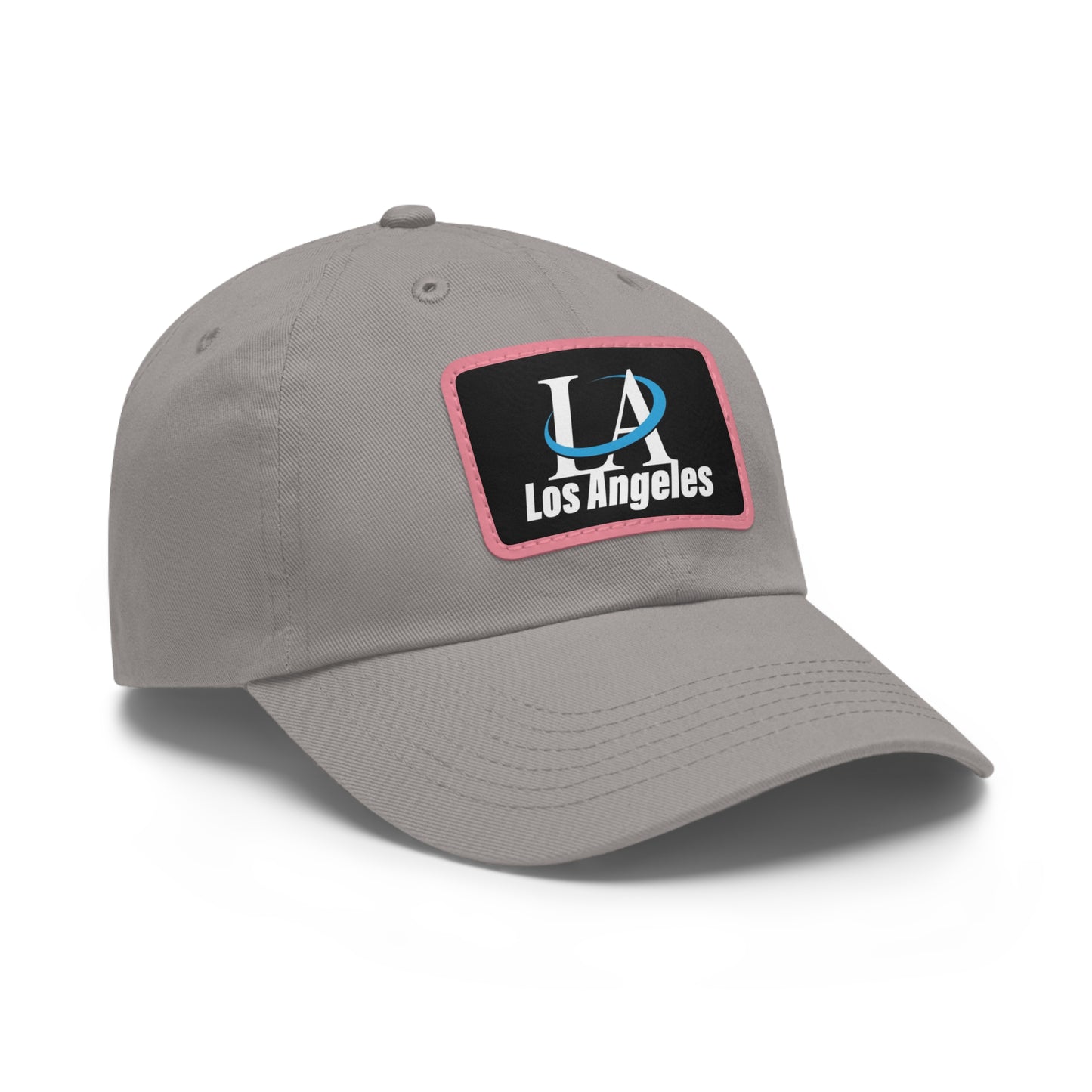 Los Angeles Dad Hat with Leather Patch (Rectangle)