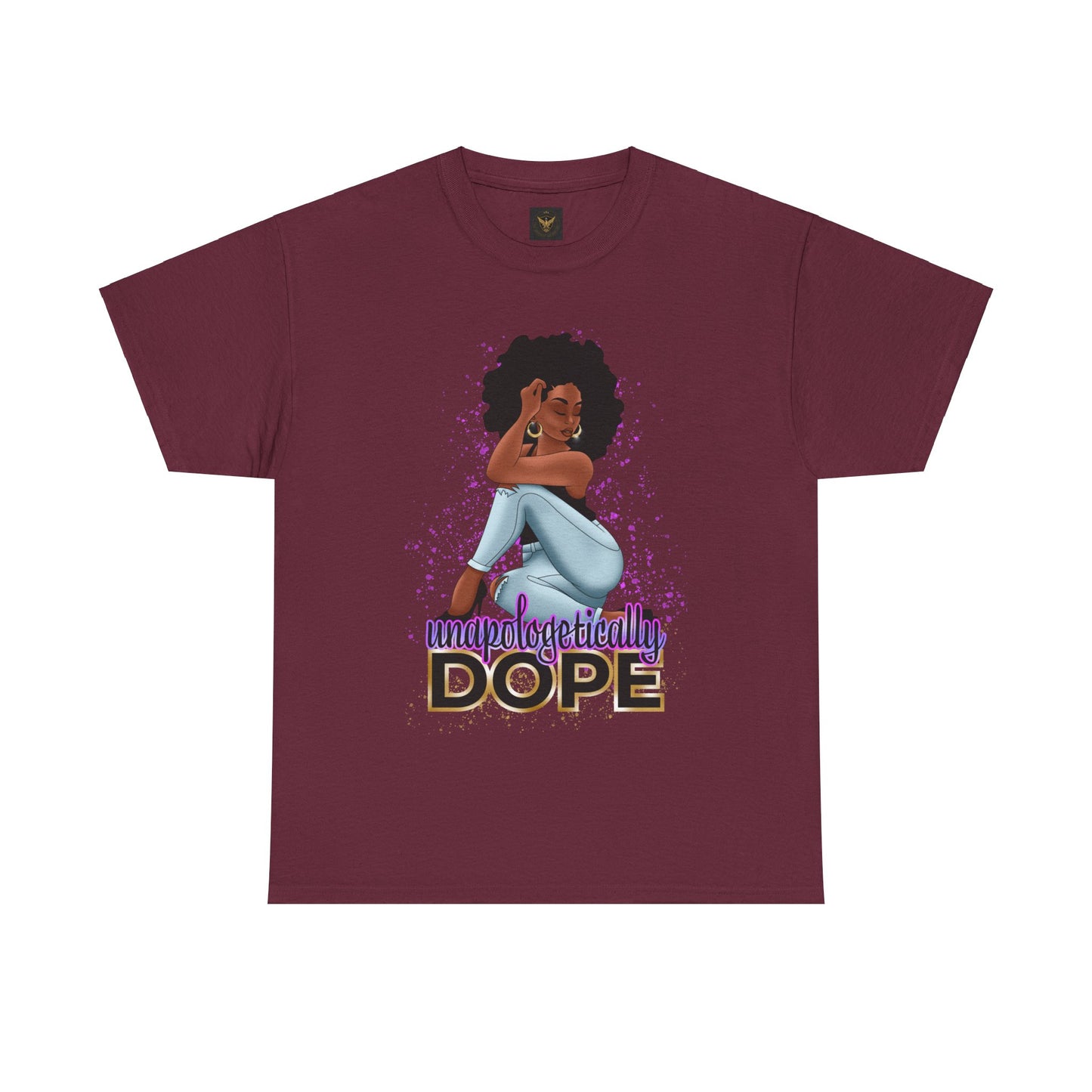 Unisex Heavy Cotton Tee With Dope Design T-Shirt