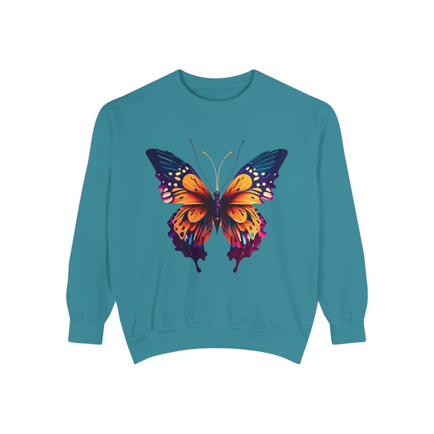 Unisex Garment-Dyed Butterfly Sweatshirt