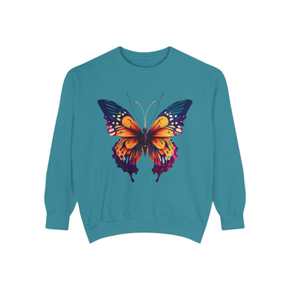 Unisex Garment-Dyed Butterfly Sweatshirt