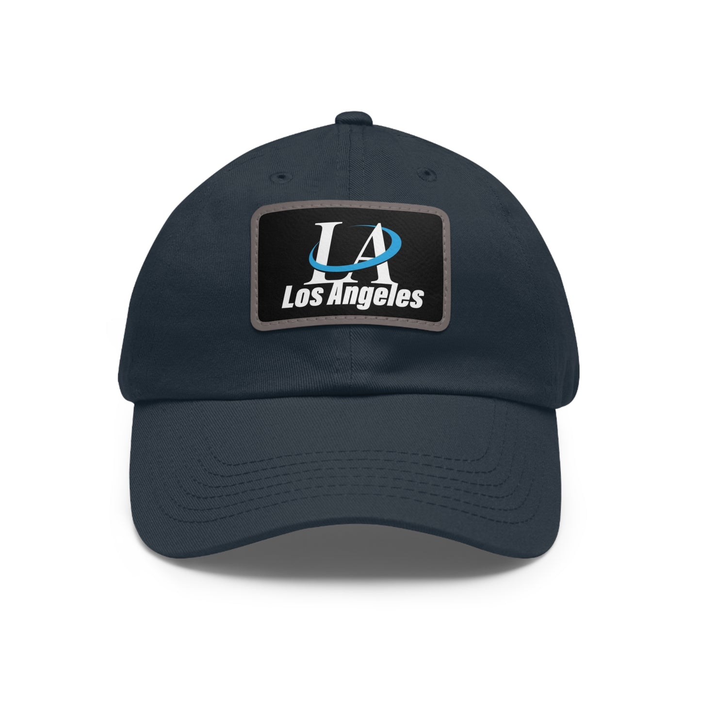 Los Angeles Dad Hat with Leather Patch (Rectangle)