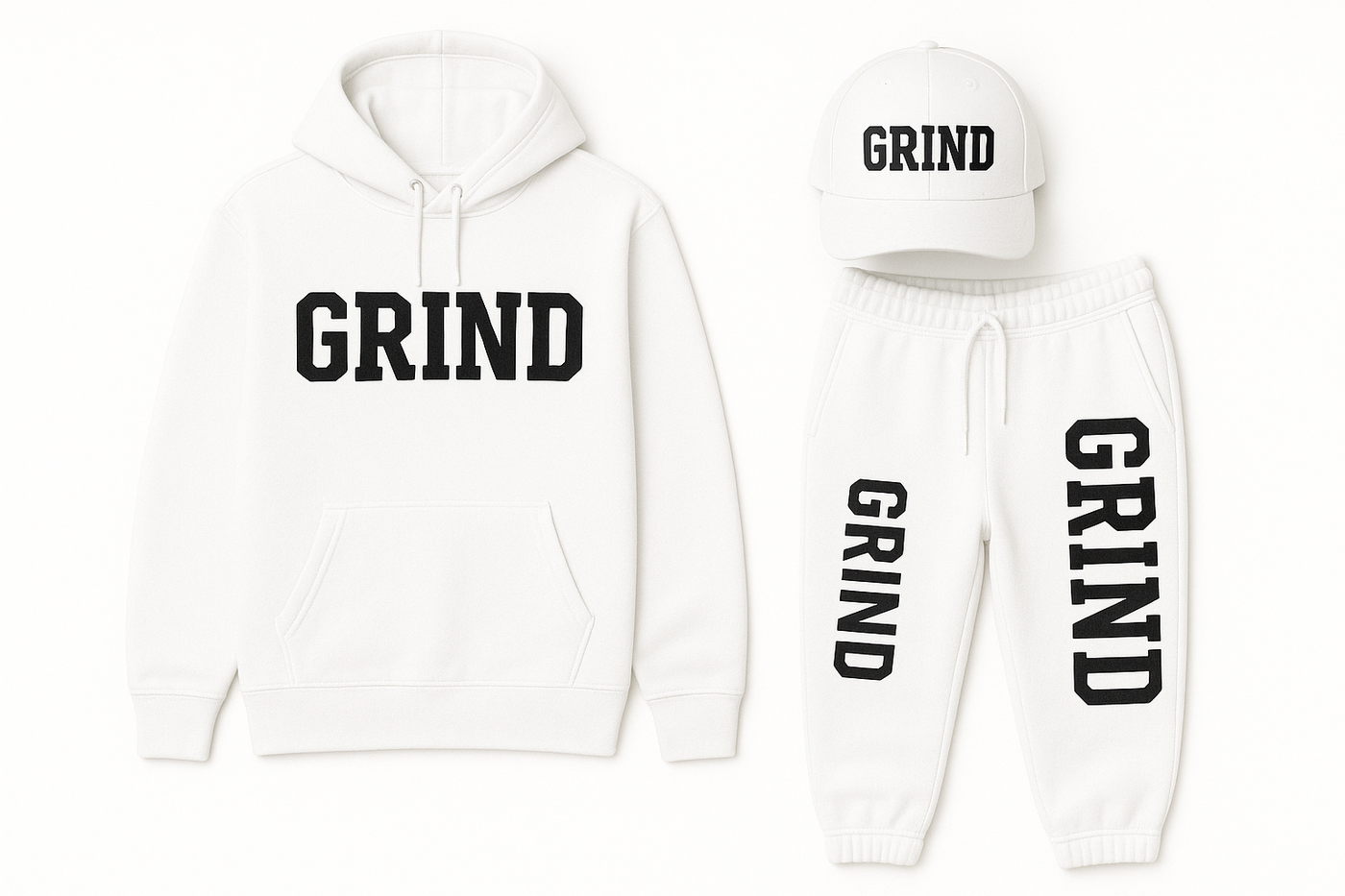UrbanEase | Sweatsuit Set – Premium 3-Piece Hoodie Pants Cap – Soft Fleece Warmth – Casual Athleisure for Men