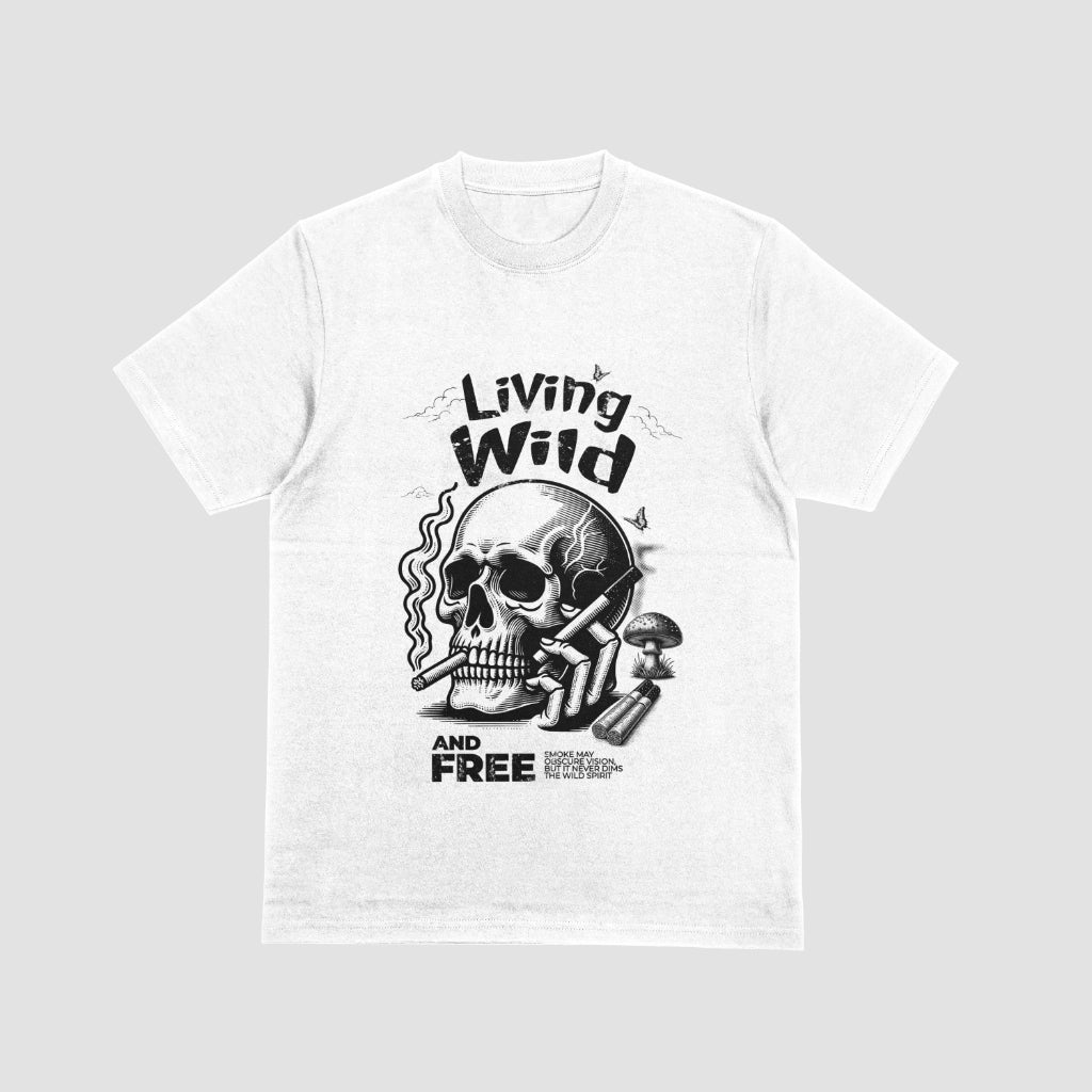 Living Wild and Free Skull Tee Design T-shirt