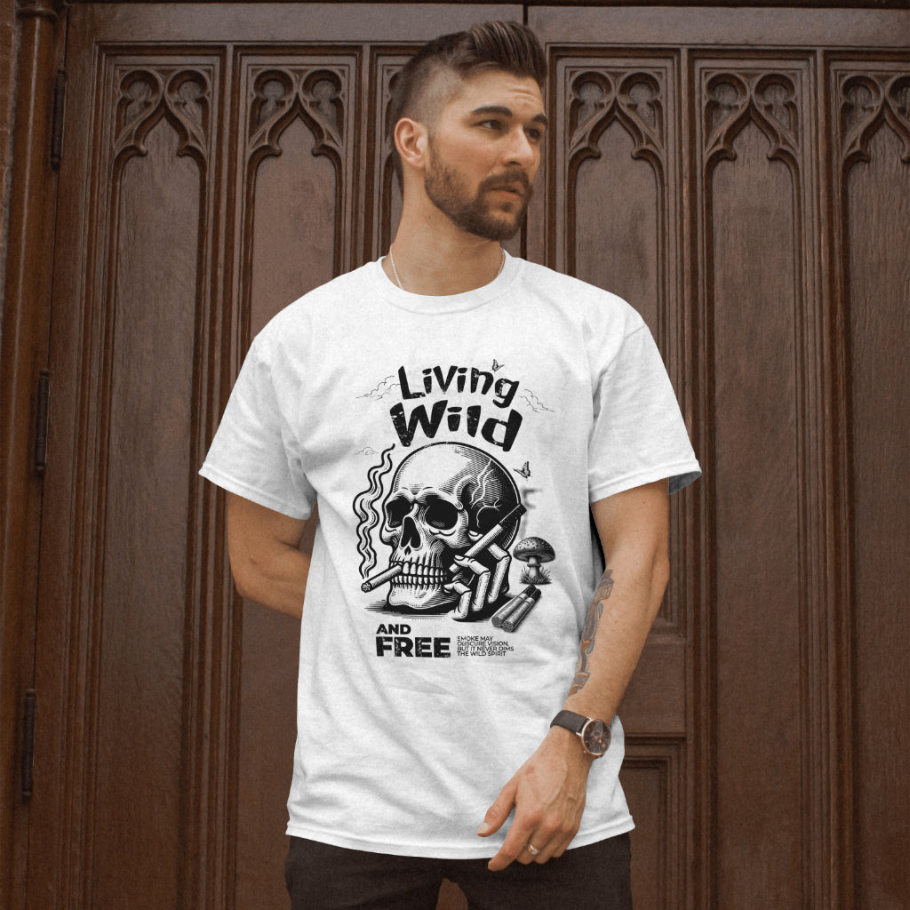 Living Wild and Free Skull Tee Design T-shirt