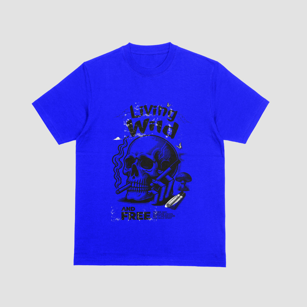 Living Wild and Free Skull Tee Design T-shirt