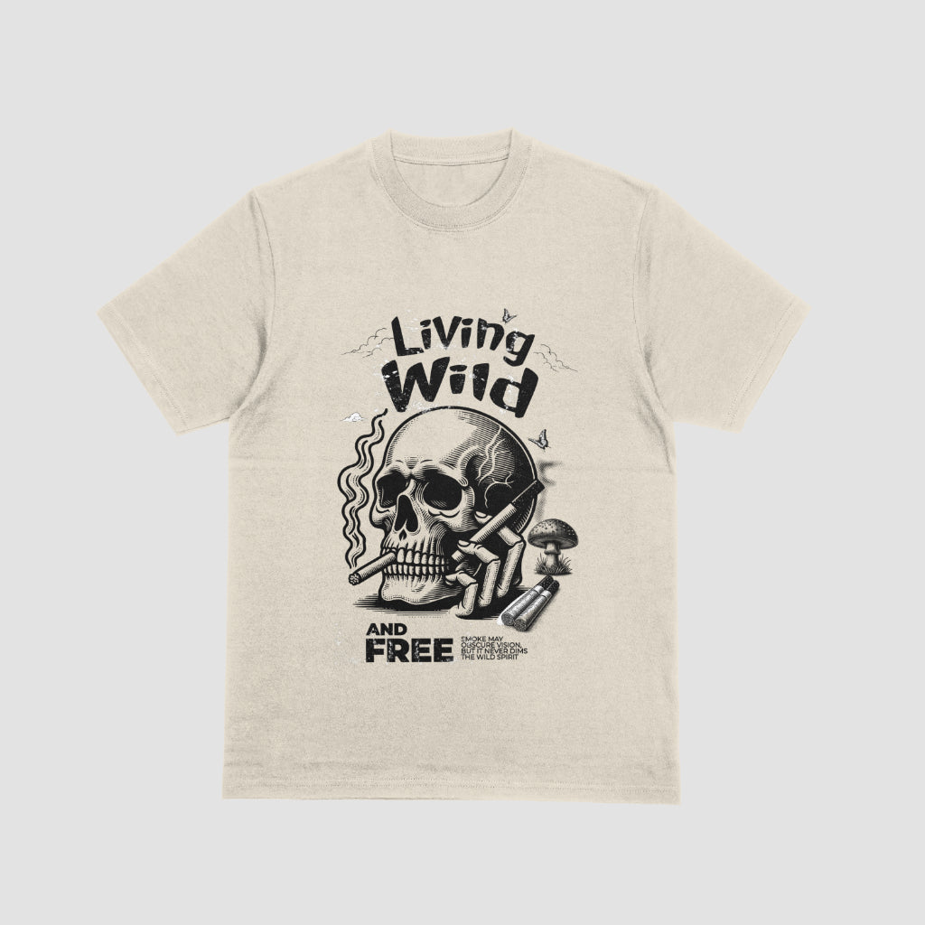 Living Wild and Free Skull Tee Design T-shirt