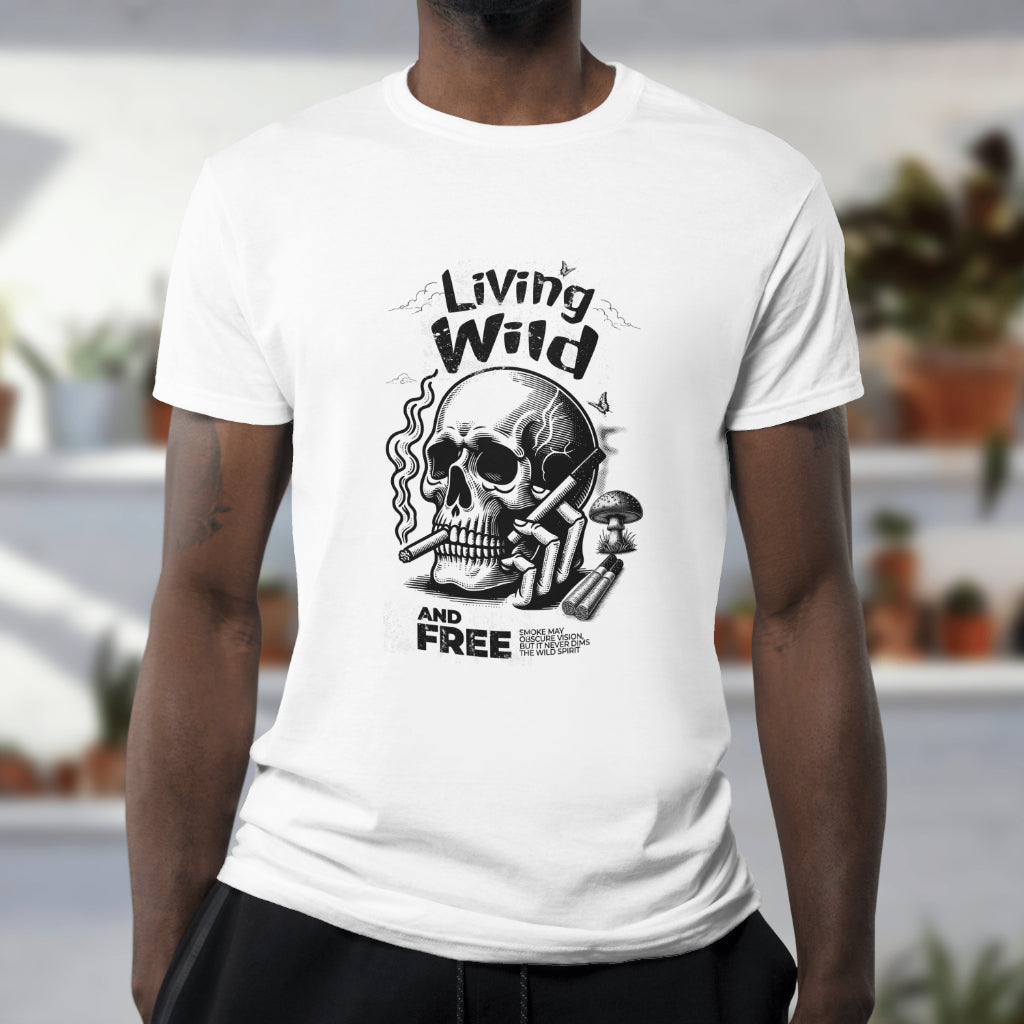 Living Wild and Free Skull Tee Design T-shirt