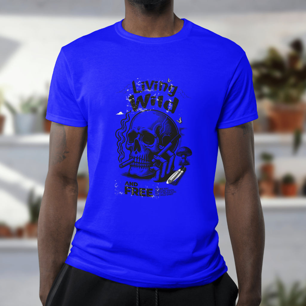 Living Wild and Free Skull Tee Design T-shirt