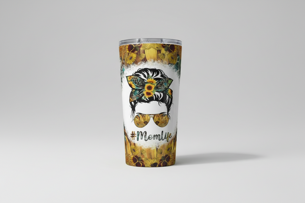 Sunflower Floral Stainless Steel Tumbler