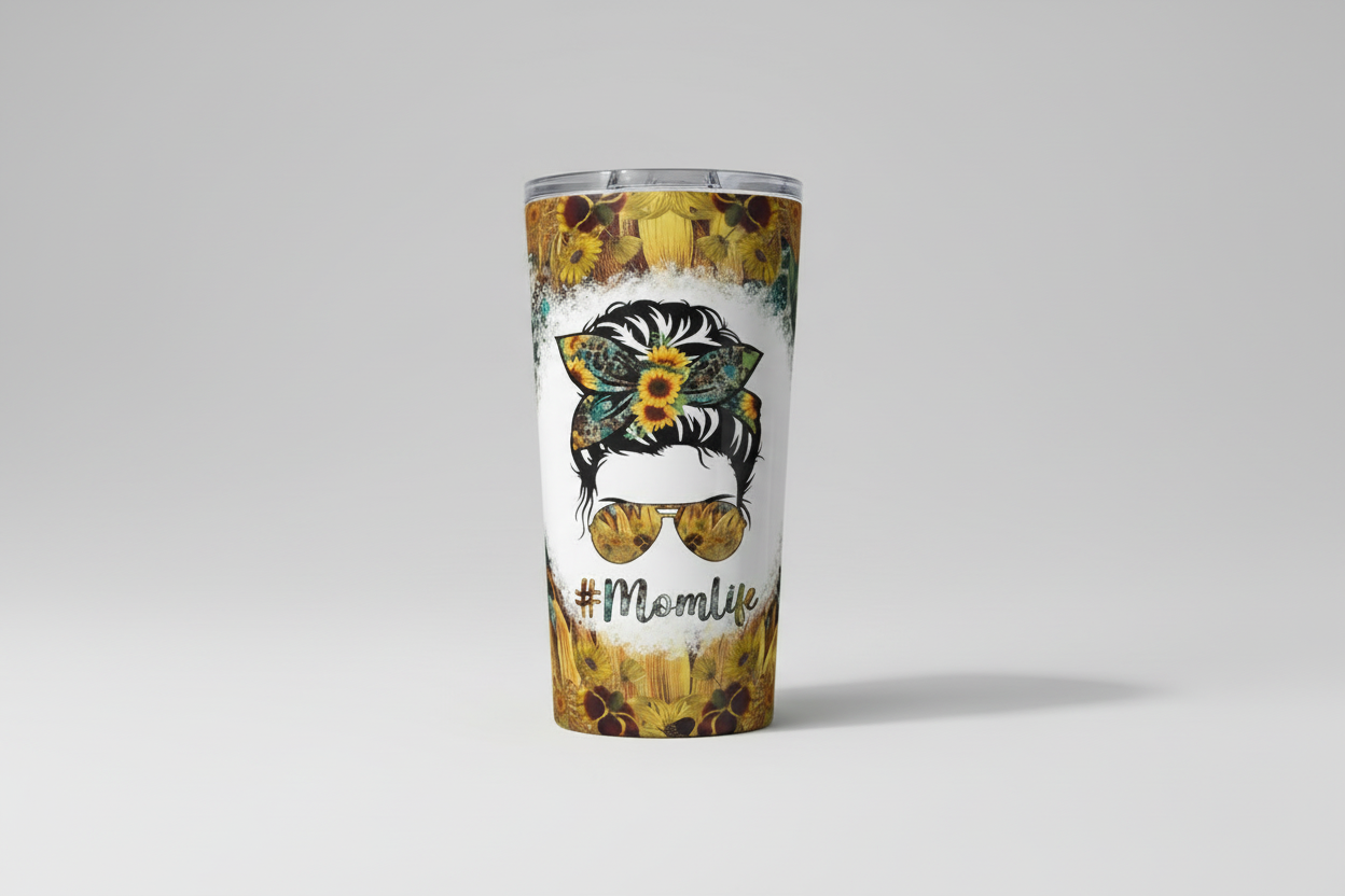 Sunflower Floral Stainless Steel Tumbler