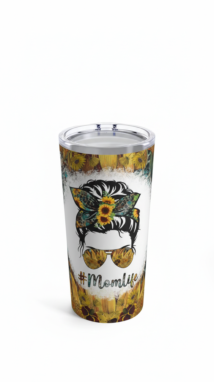 Mom Life Sunflower Floral 20 oz tumbler
