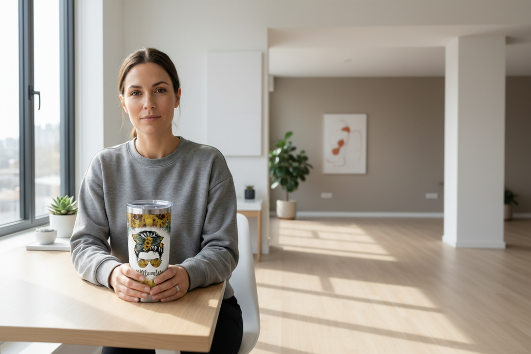 Mom Life Sunflower Floral 20 oz tumbler