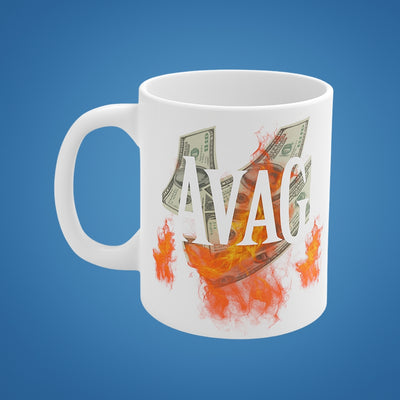 WealthBrew | Money Mug – Motivational Entrepreneur Coffee Cup – 11oz Ceramic Dishwasher Safe – Gift for Finance Lovers