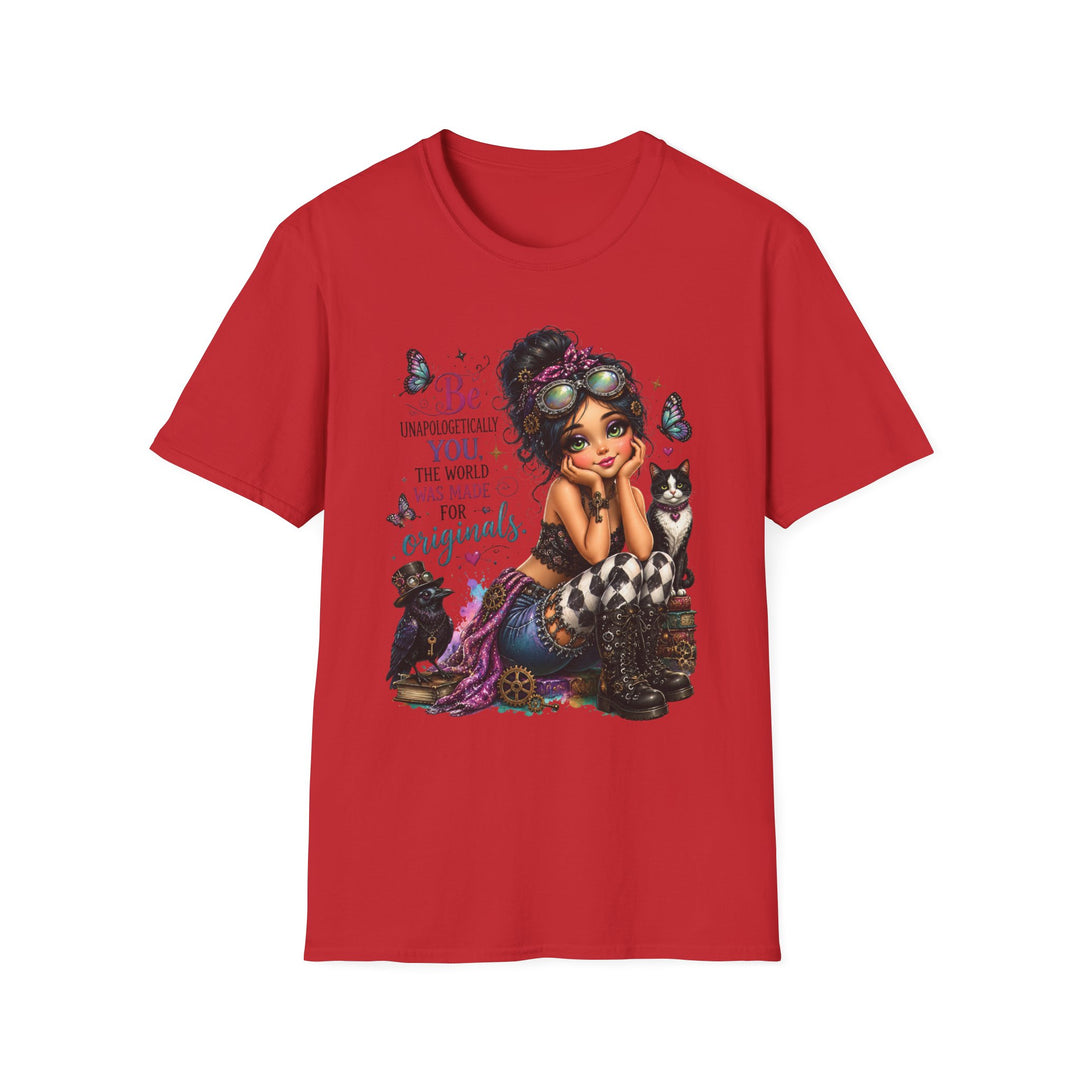 Red Be Unapologetically You graphic T-shirt front view