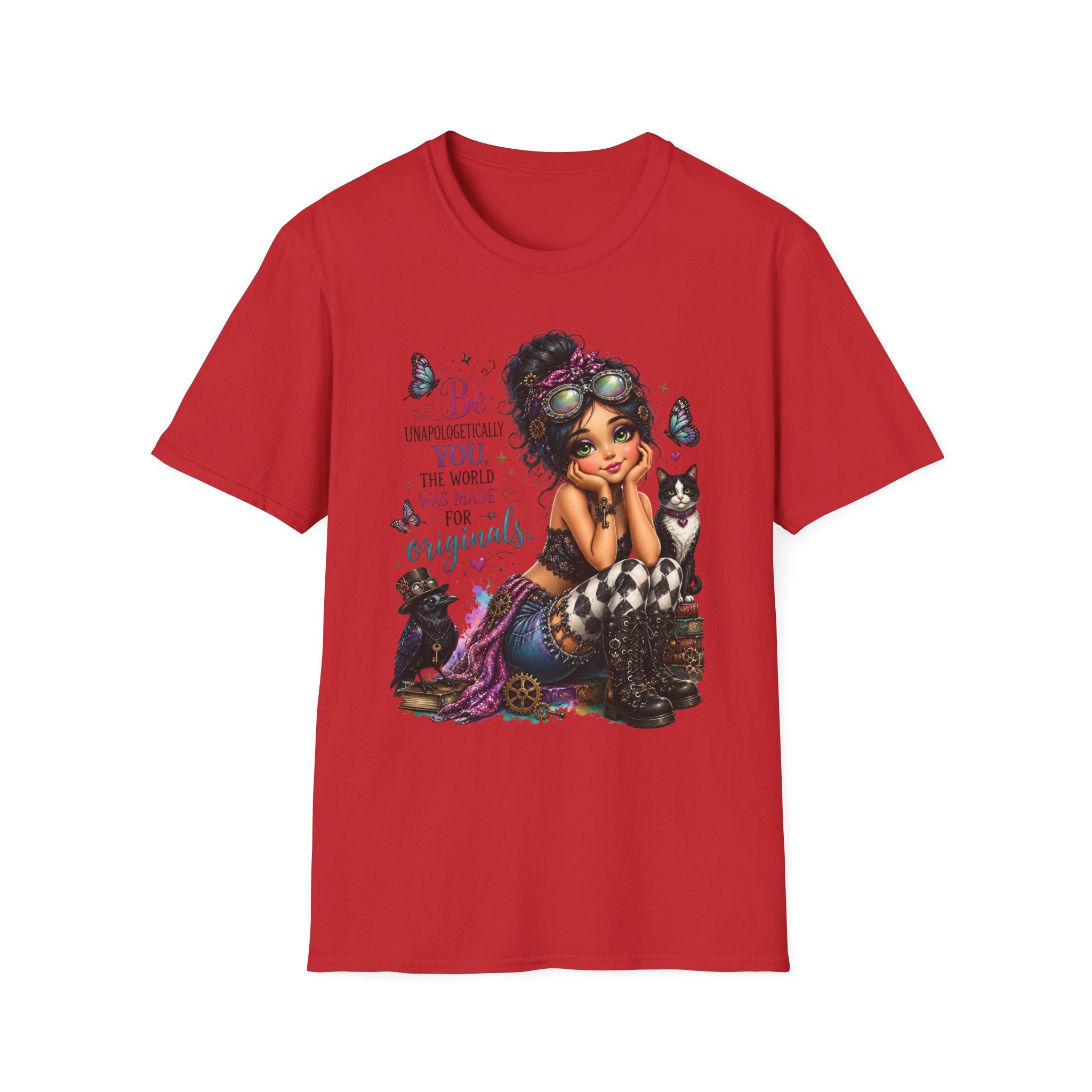 Red Be Unapologetically You graphic T-shirt front view