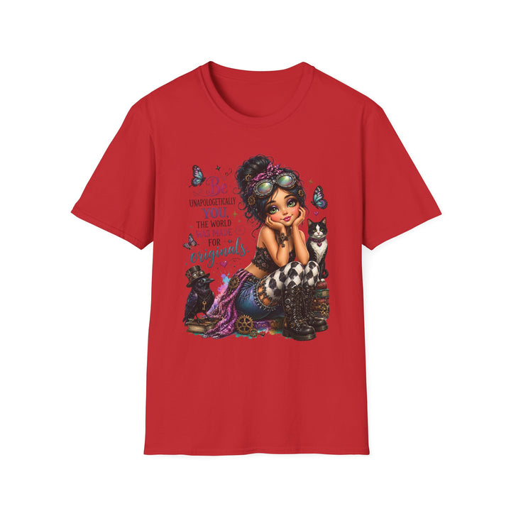 Red Be Unapologetically You graphic T-shirt front view
