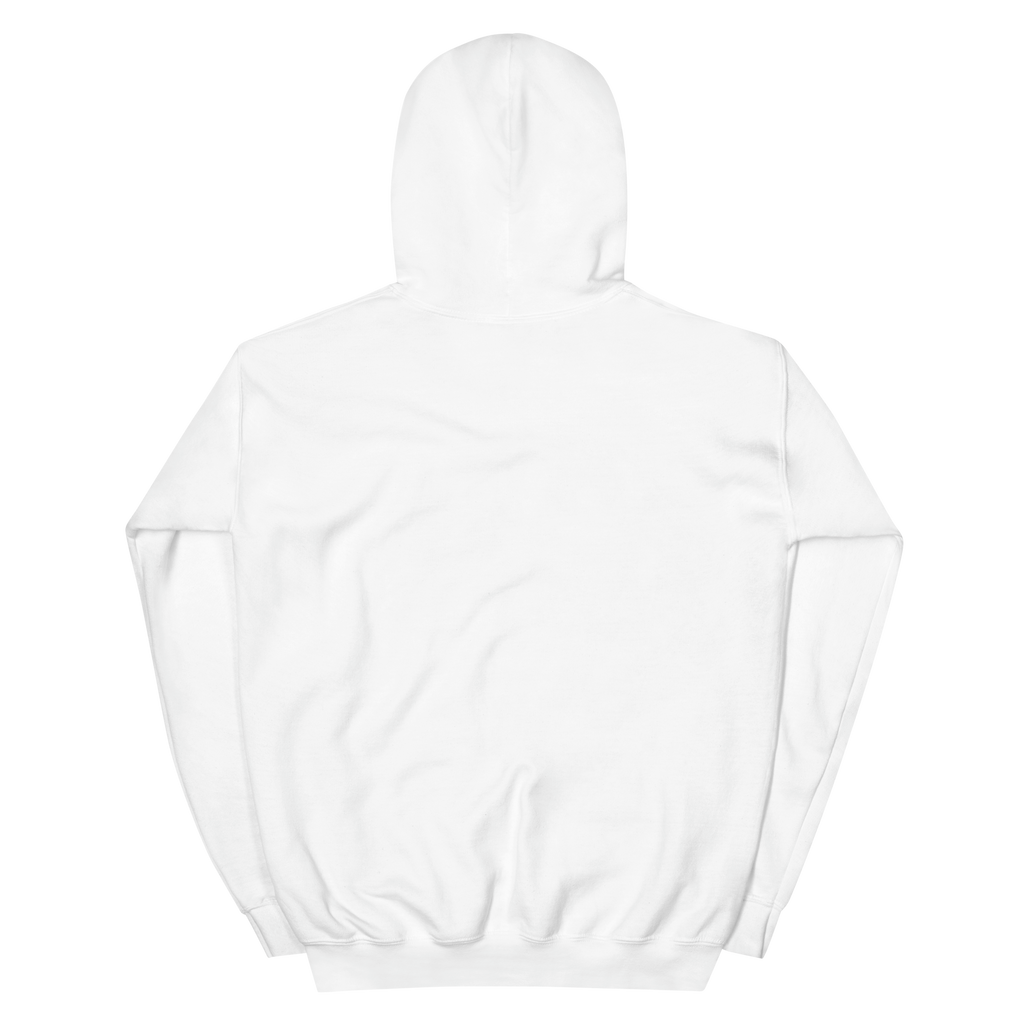 Focused on Me white hoodie back view