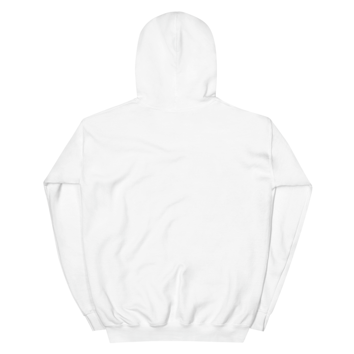 Focused on Me white hoodie back view