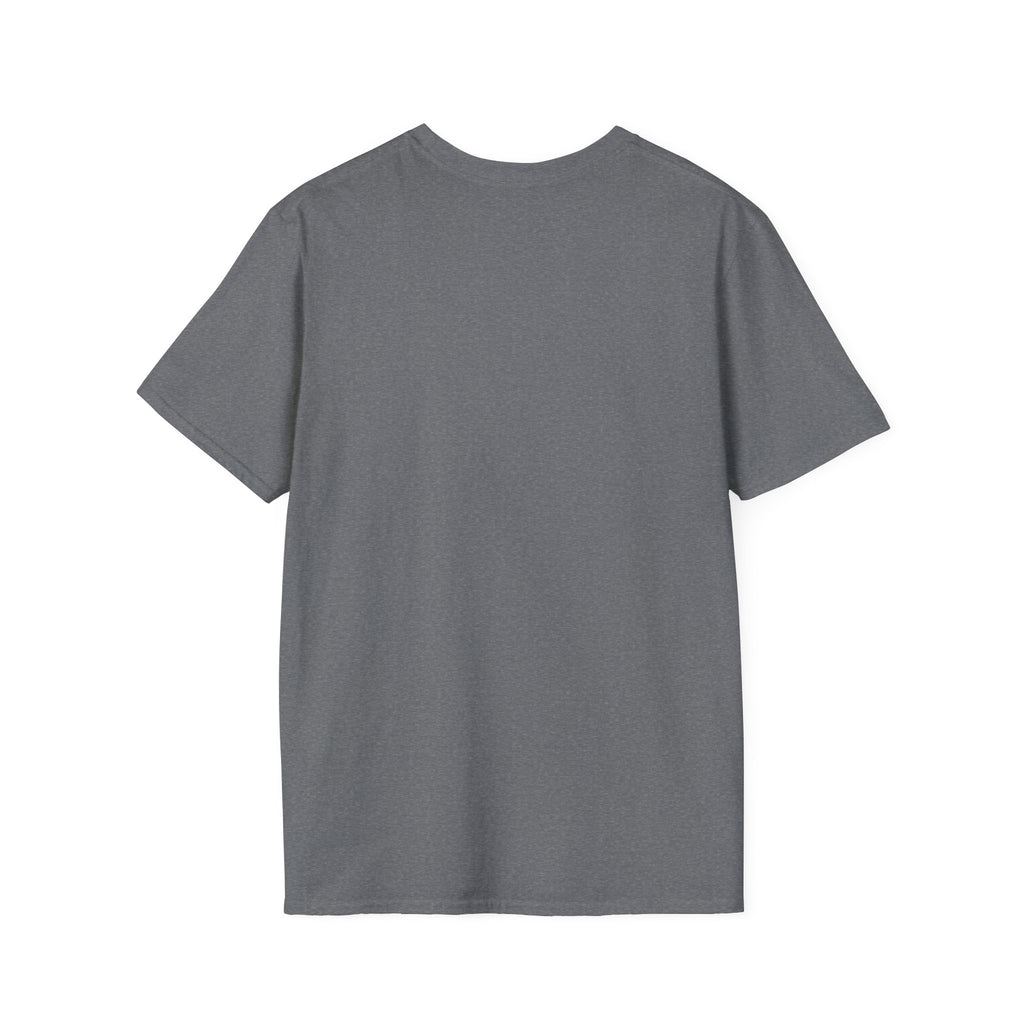 Plain back view of sport grey Gildan 64000 unisex T-shirt