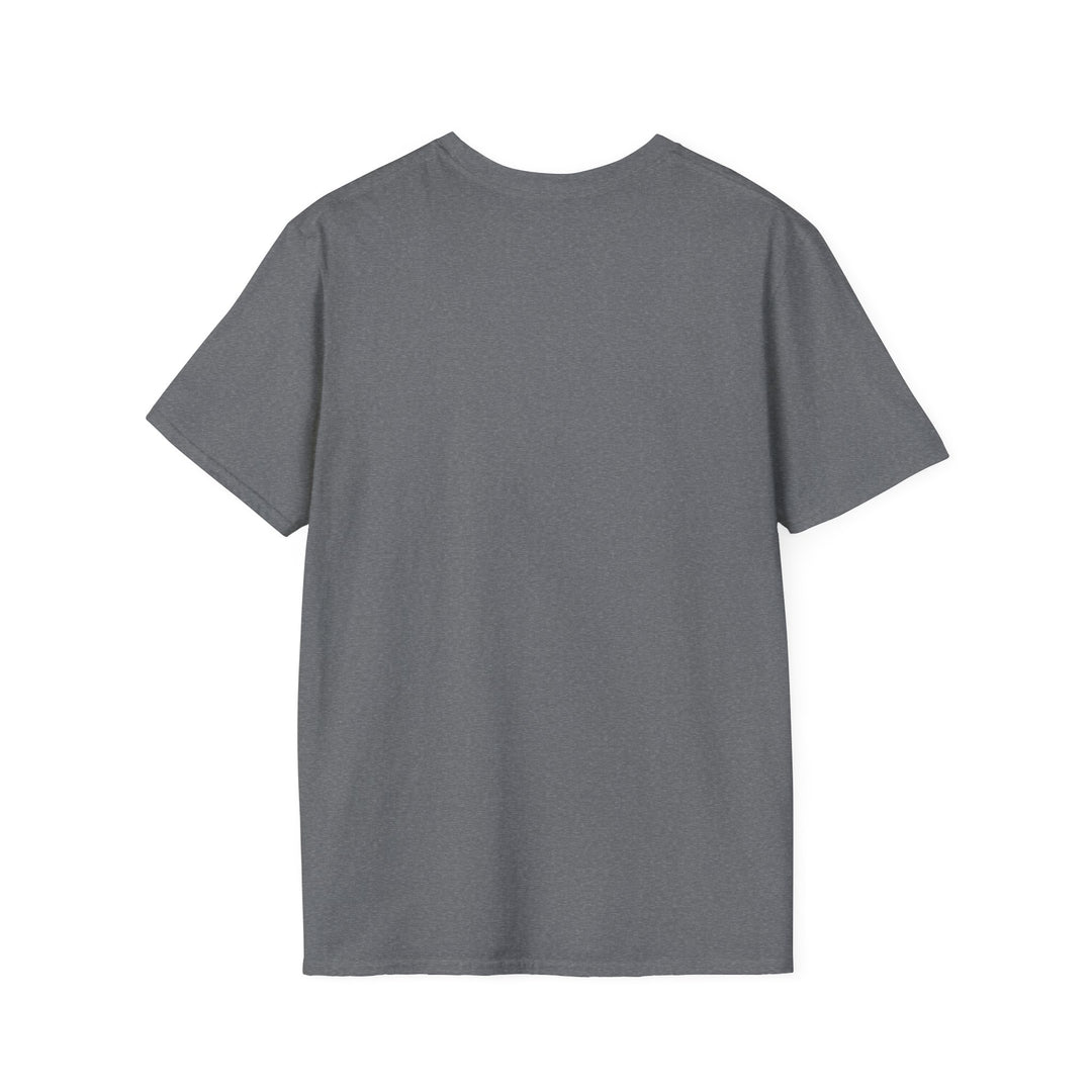 Plain back view of sport grey Gildan 64000 unisex T-shirt