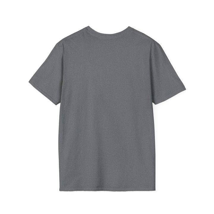 Plain back view of sport grey Gildan 64000 unisex T-shirt