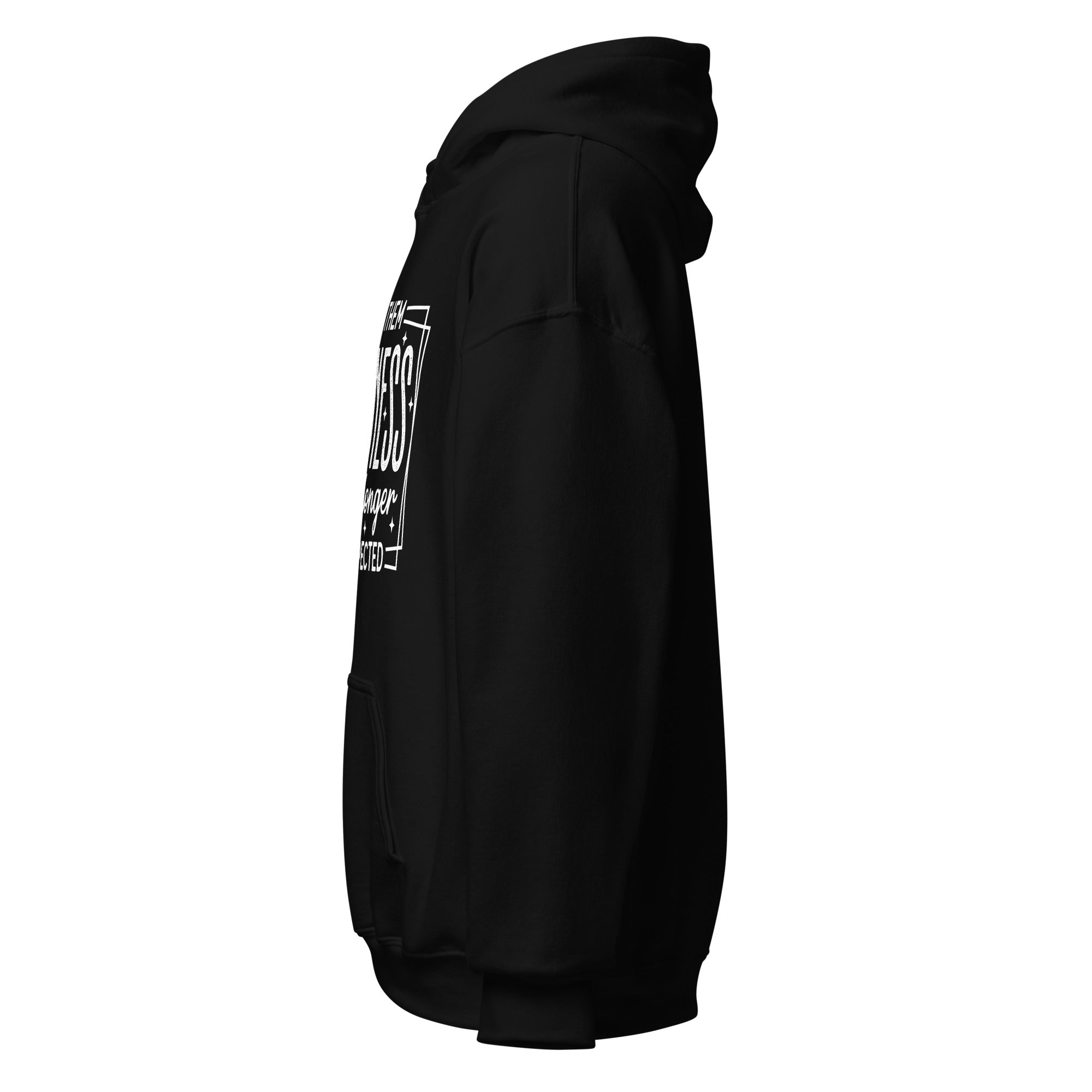 Black Killing Them with Kindness hoodie, left side view