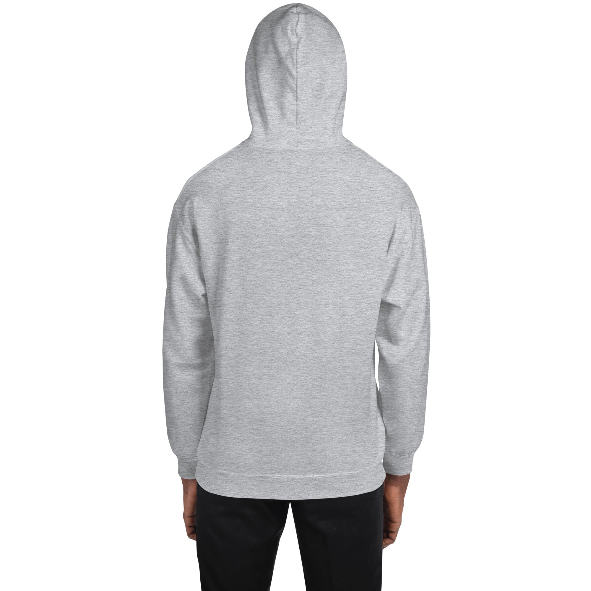 Sport Grey Killing Them with Kindness hoodie, back view
