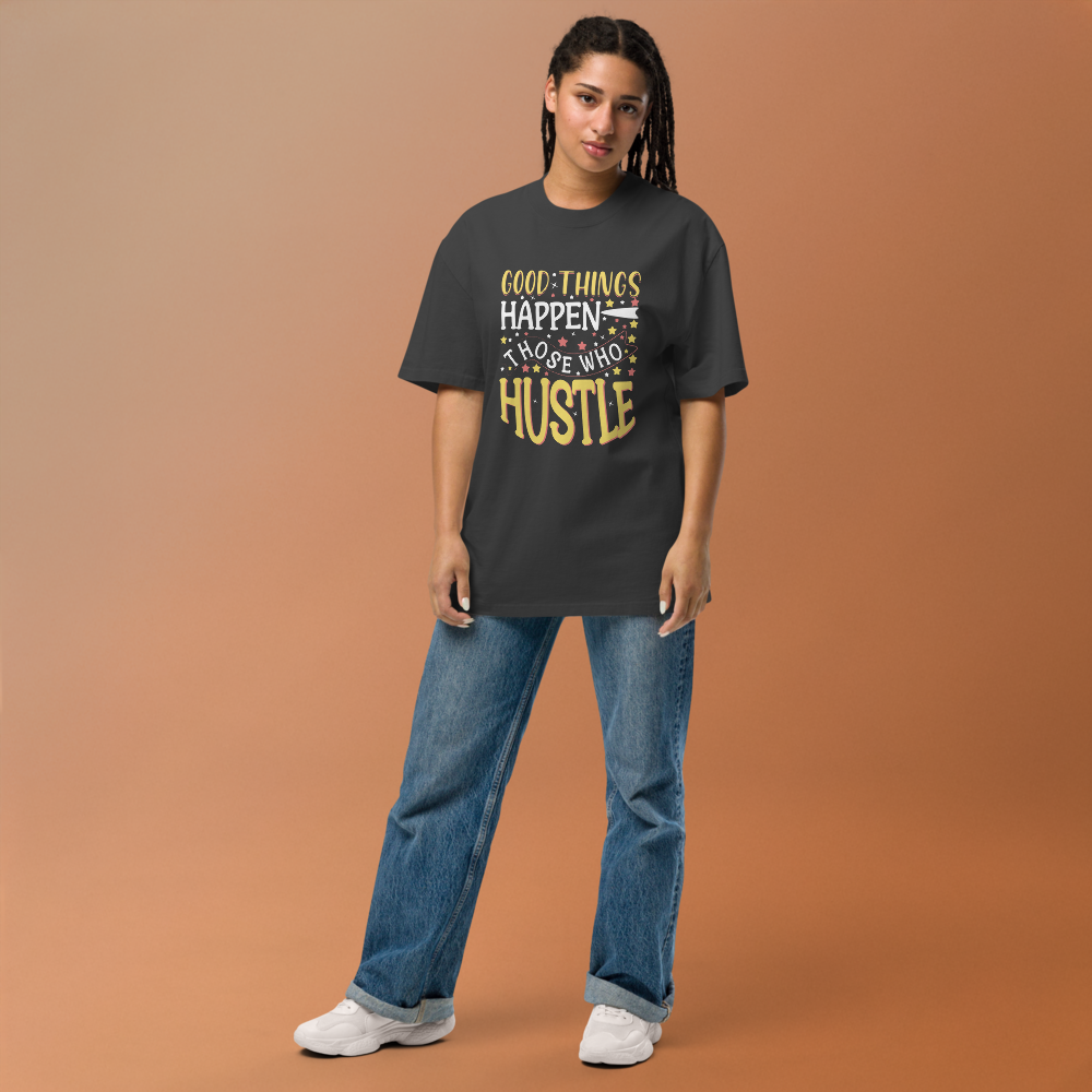 Good Things Happen Positive Message Oversized T-Shirt