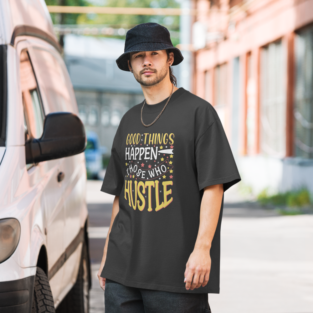 Good Things Happen Positive Message Oversized T-Shirt