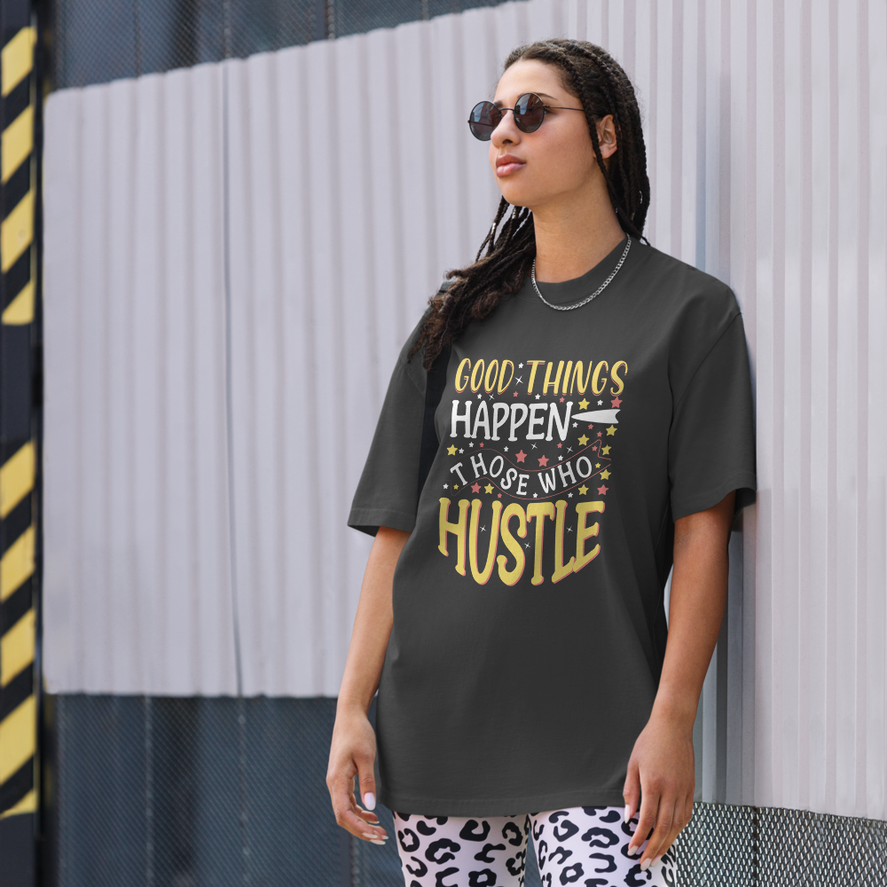 Good Things Happen Positive Message Oversized T-Shirt
