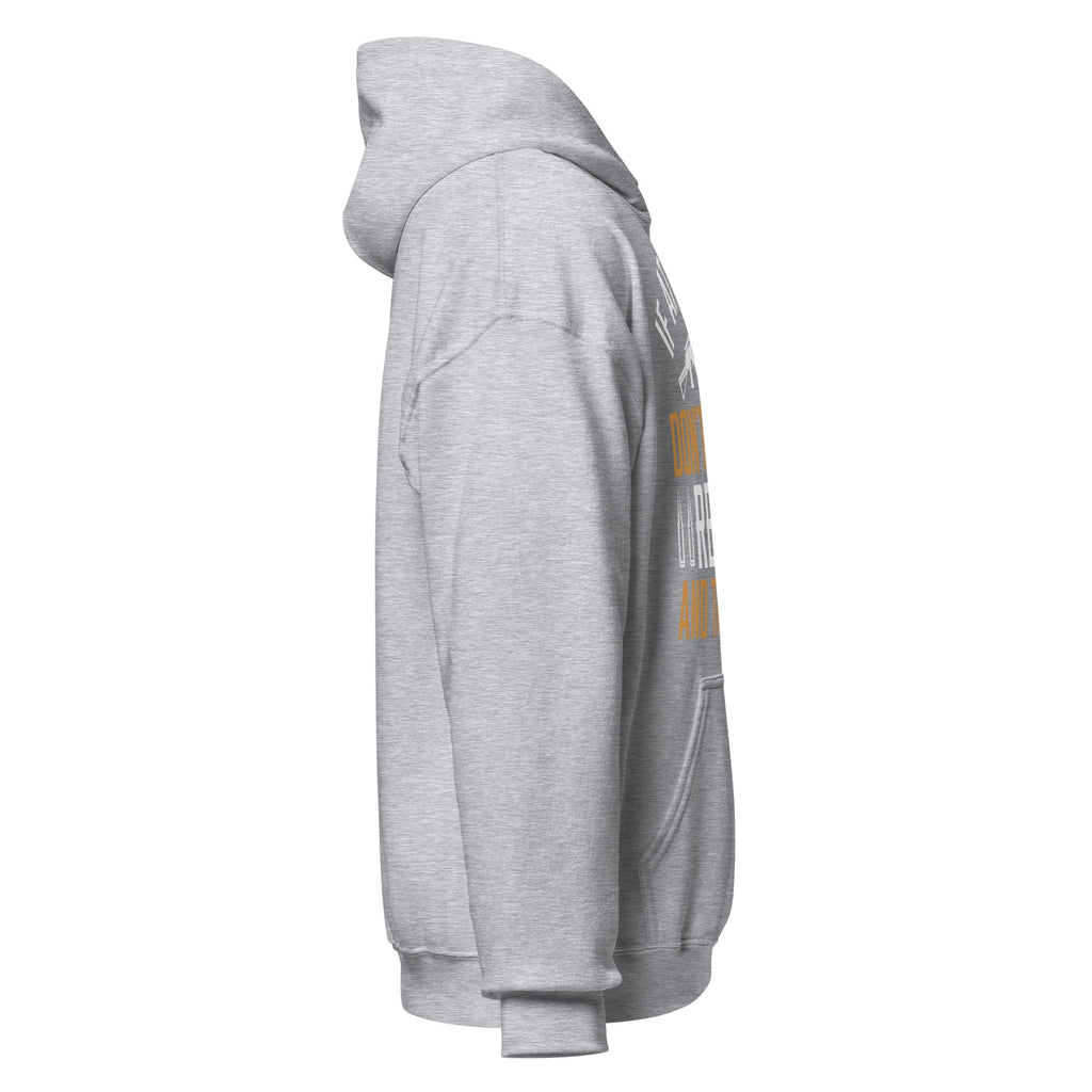 Sport Grey Reload and Try Again graphic hoodie, right side view