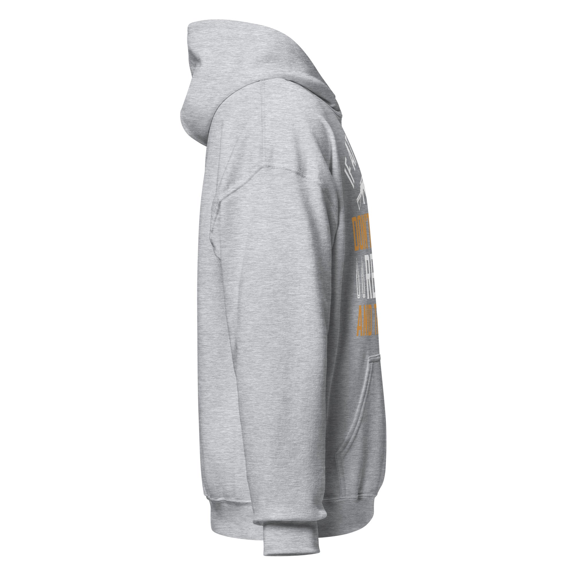Sport Grey Reload and Try Again graphic hoodie, right side view