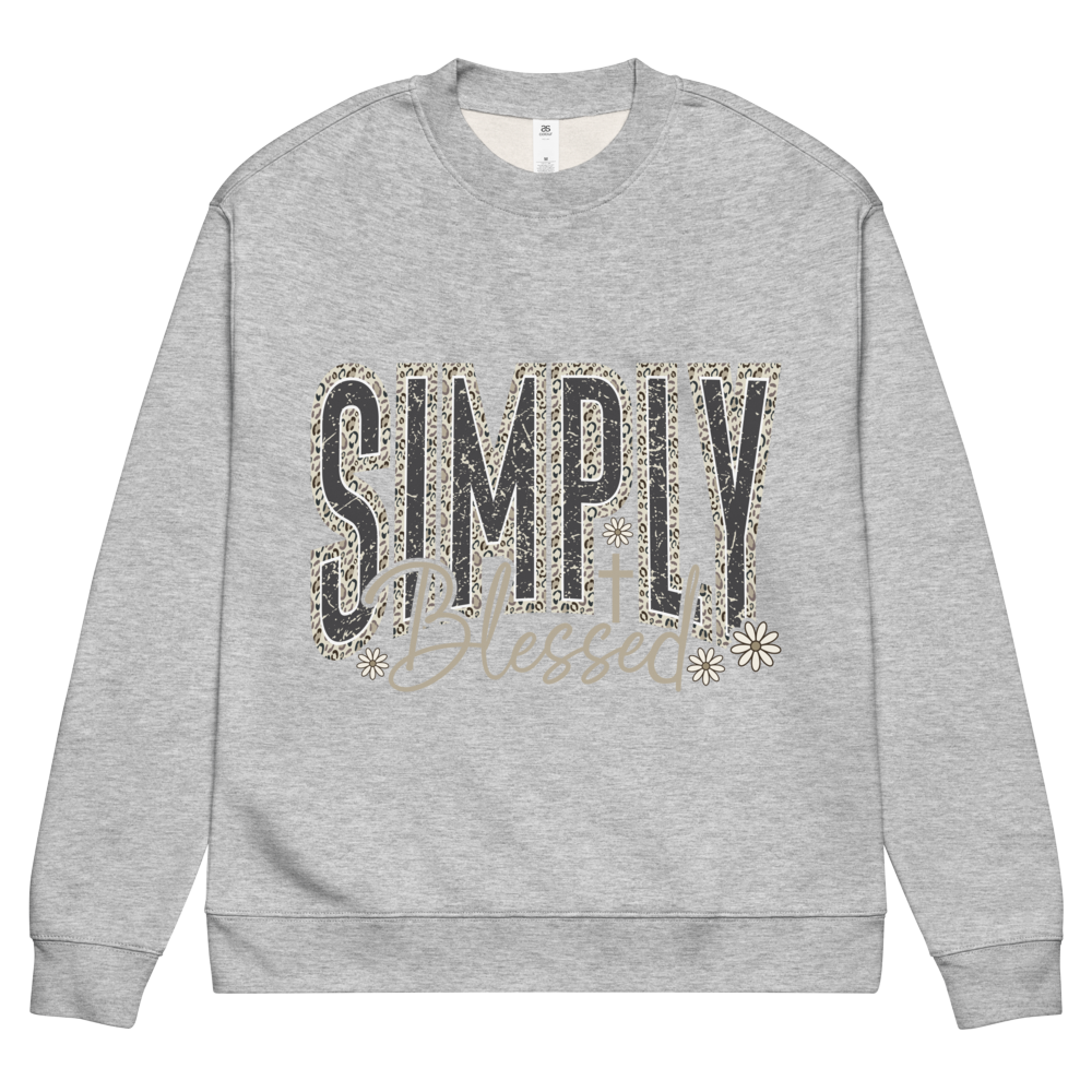 Simply Blessed Camo Christian Crewneck Sweatshirt