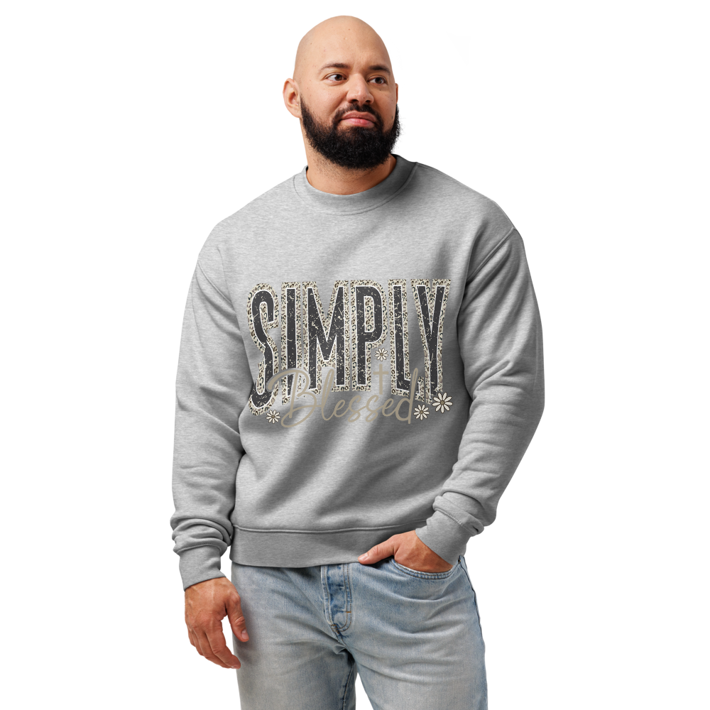 Simply Blessed Camo Christian Crewneck Sweatshirt