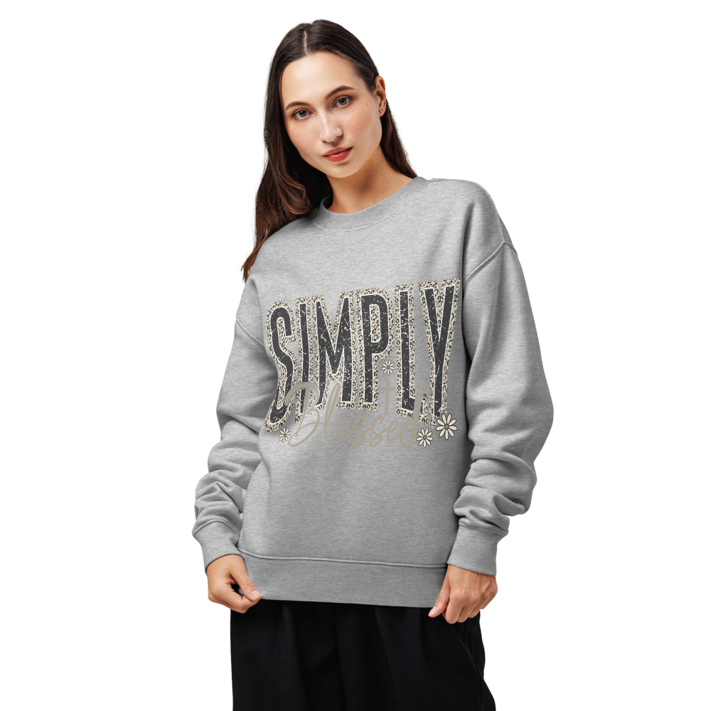 Simply Blessed Camo Christian Crewneck Sweatshirt