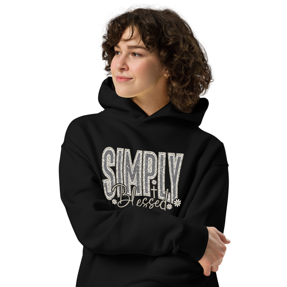Simply Blessed Camo Christian Graphic Hoodie